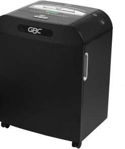 GBC DX18-13 Cross-Cut Jam Free Shredder, 18 Sheets, 5-10 Users - Continuous Shredder - Cross Cut - 18 Per Pass - for shredding Paper, CD, DVD, Staples, Credit Card, Paper Clip - 0.156" x 1.750" Shred Size - P-3 - 16 ft/min - 10" Throat - 13 gal Wastebin Capacity - Black, Silver