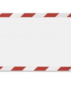 DURABLE&reg; DURAFRAME&reg; SECURITY Self-Adhesive Magnetic Letter Sign Holder - Holds Letter-Size 8-1/2" x 11" , Red/White, 2 Pack