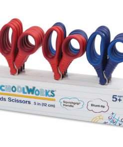 Fiskars Schoolworks 5" Kids Scissors Classpack - 5" Overall Length - Left/Right - Stainless Steel - Blunted Tip - Assorted - 12 / Set