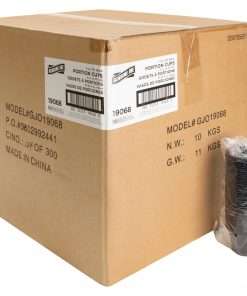 Genuine Joe Portion Cups - 4 fl oz - 50 / Carton - Black - Polystyrene - Beverage, Sauce