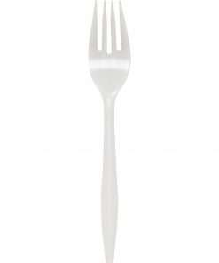 Genuine Joe Individually Wrapped Fork - 1 Piece(s) - 1000/Carton - Fork - 1 x Fork - Disposable - Polypropylene - White