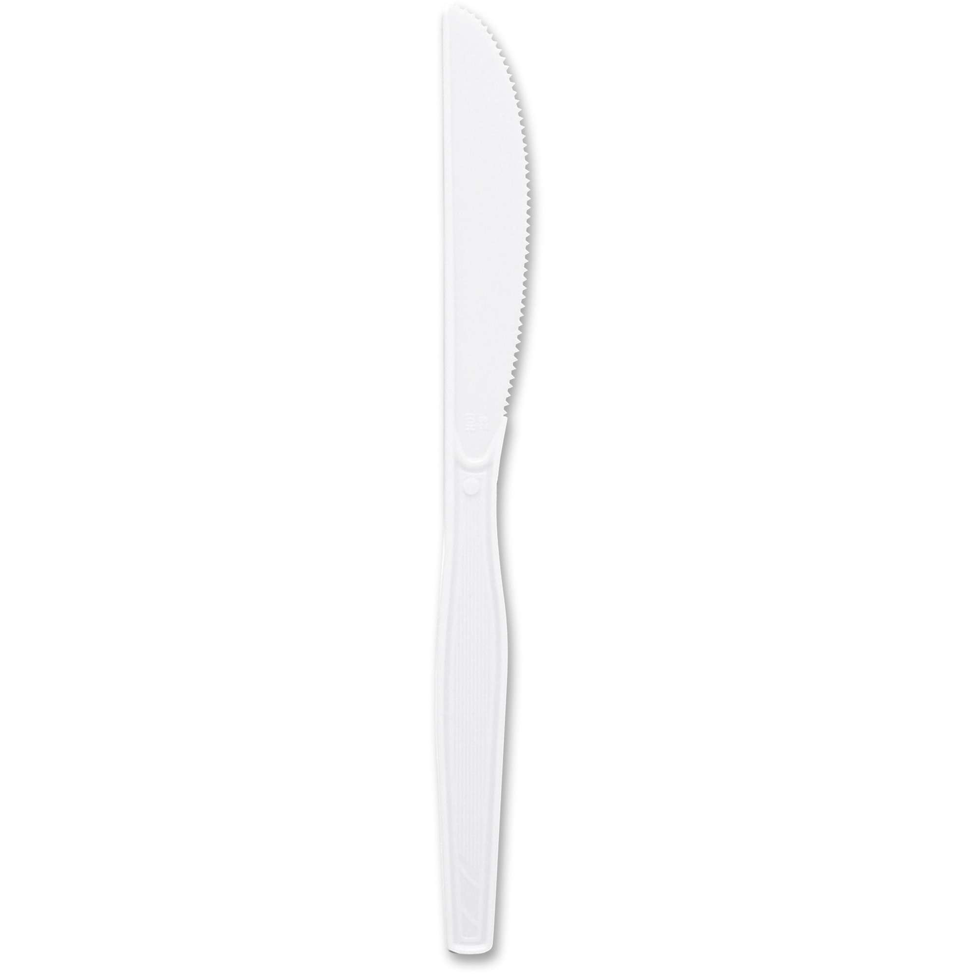 Genuine Joe Heavyweight Disposable Knives - 1 Piece(s) - 1000/Carton - Knife - 1 x Knife - Disposable - White