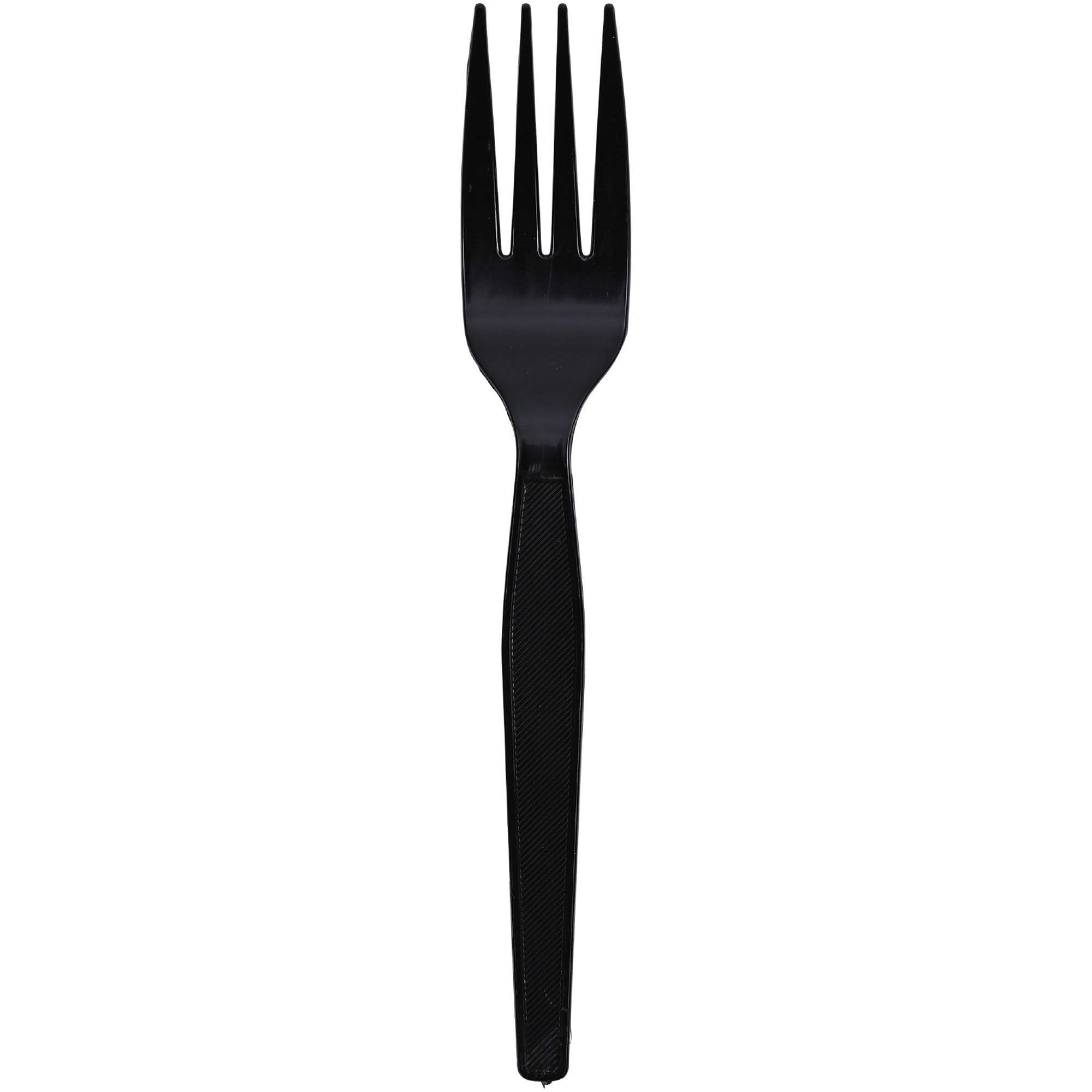 Genuine Joe Heavyweight Fork - 1 Piece(s) - 1000/Carton - Fork - 1 x Fork - Disposable - Textured - Black