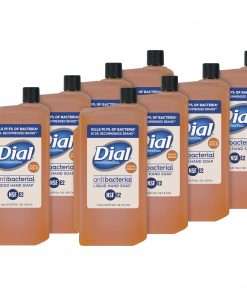Dial Original Gold Antimicrobial Soap Refill - 33.8 fl oz (1000 mL) - Kill Germs - Skin, Hand - Orange - 8 / Carton
