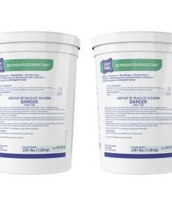 Diversey EasyPaks Detergent/Disinfectant - Concentrate Powder - 0.50 oz (0.03 lb) - Lemon Scent - 90 / Tub - 2 / Carton - Green