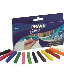 Prang Pastello - Colored Paper Chalk - 3.3" Length - 0.4" Diameter - Assorted - 12 / Box