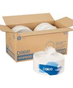 Dixie Uncoated Paper Plates by GP Pro - 250 / Pack - White - Paper Body - 4 / Carton