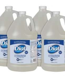 Dial Sensitive Skin Antimicrobial Soap Refill - Floral Scent - 1 gal (3.8 L) - Kill Germs, Bacteria Remover, Yeast Remover, Mold Remover - Skin, Hand - Clear - 4 / Carton