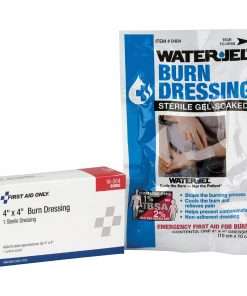 First Aid Only Water Jel Burn Dressing - 4" x 4" - 1Each - 1 Per Box - White