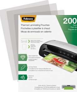 Fellowes Letter-Size Thermal Laminating Pouches - Sheet Size Supported: Letter 8.50" Width x 11" Length - Laminating Pouch/Sheet Size: 9" Width5 mil Thickness - Glossy - for Document - Durable, Photo-safe, Erasable, Water Proof - Clear - 200 / Pack