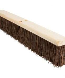 Genuine Joe 24" Push Broomhead - Brown - Palmyra - 24" Length - 1 Each