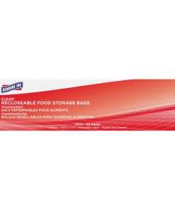 Genuine Joe Food Storage Bags - 1 gal Capacity - 10.56" Width x 11" Length - 1.75 mil (44 Micron) Thickness - Clear - 40/Box - Food, Beef, Poultry, Vegetables, Seafood