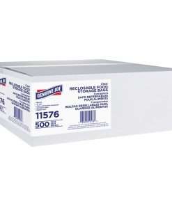 Genuine Joe Food Storage Bags - 7" Width x 8" Length - 1.75 mil (44 Micron) Thickness - Clear - 500/Box - Food, Beef, Poultry, Vegetables, Seafood