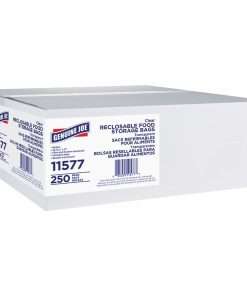 Genuine Joe Food Storage Bags - 1 gal Capacity - 10.56" Width x 11" Length - 1.75 mil (44 Micron) Thickness - Clear - 250/Box - Food, Beef, Vegetables, Seafood, Poultry