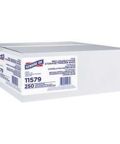 Genuine Joe Freezer Storage Bags - 1 gal Capacity - 2.70 mil (69 Micron) Thickness - Clear - 250/Box - Beef, Poultry, Vegetables, Seafood, Food