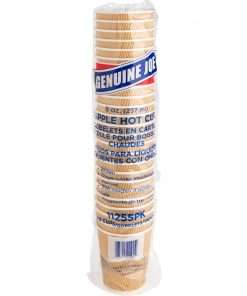 Genuine Joe Ripple Hot Cups - 8 fl oz - 125 / Bundle - Brown - Hot Drink