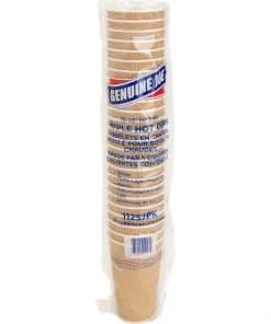 Genuine Joe Ripple Hot Cups - 16 fl oz - 125 / Bundle - Brown - Hot Drink