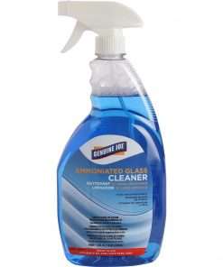 Genuine Joe Ammoniated Glass Cleaner - Ready-To-Use Spray, Liquid - 32 fl oz (1 quart) - 1 Each - Blue
