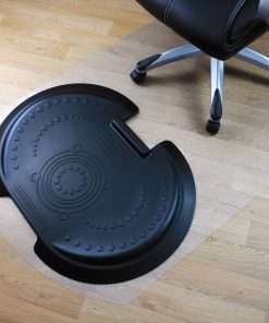 Floortex AFS-TEX System 5000 S2S Anti-fatigue Combination Pack for Hard Floors - Workstation, Stand-up Desk, Reception, Counter - 62" Length x 38" Width - Rectangle - Polyurethane, Polycarbonate - Black