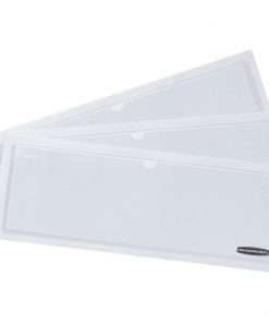 Bankers Box&reg; Label Pocket - 3.3" x 9.3" x 0.1" x - Polyvinyl Chloride (PVC) - 48 / Pack - White - Self-adhesive