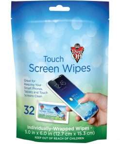 Dust-Off Electronics Screen Wipes - DTSW32 - For Multipurpose - Pouch - 32 / Pack - Blue