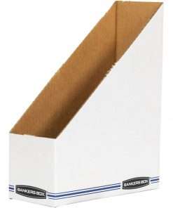 Bankers Box Stor/File&trade; Magazine Files - Letter - Blue, White - Fiberboard - 1 Each