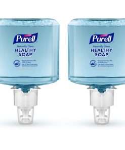 PURELL&reg; ES6 Naturally Clean Fragrance Free Foam Soap - Light Fresh Scent - 40.6 fl oz (1200 mL) - Dirt Remover, Kill Germs - Skin - Blue - Fragrance-free, Preservative-free, Paraben-free, Phthalate-free, Dye-free, Bio-based, Quick Rinse - 2 / Carton
