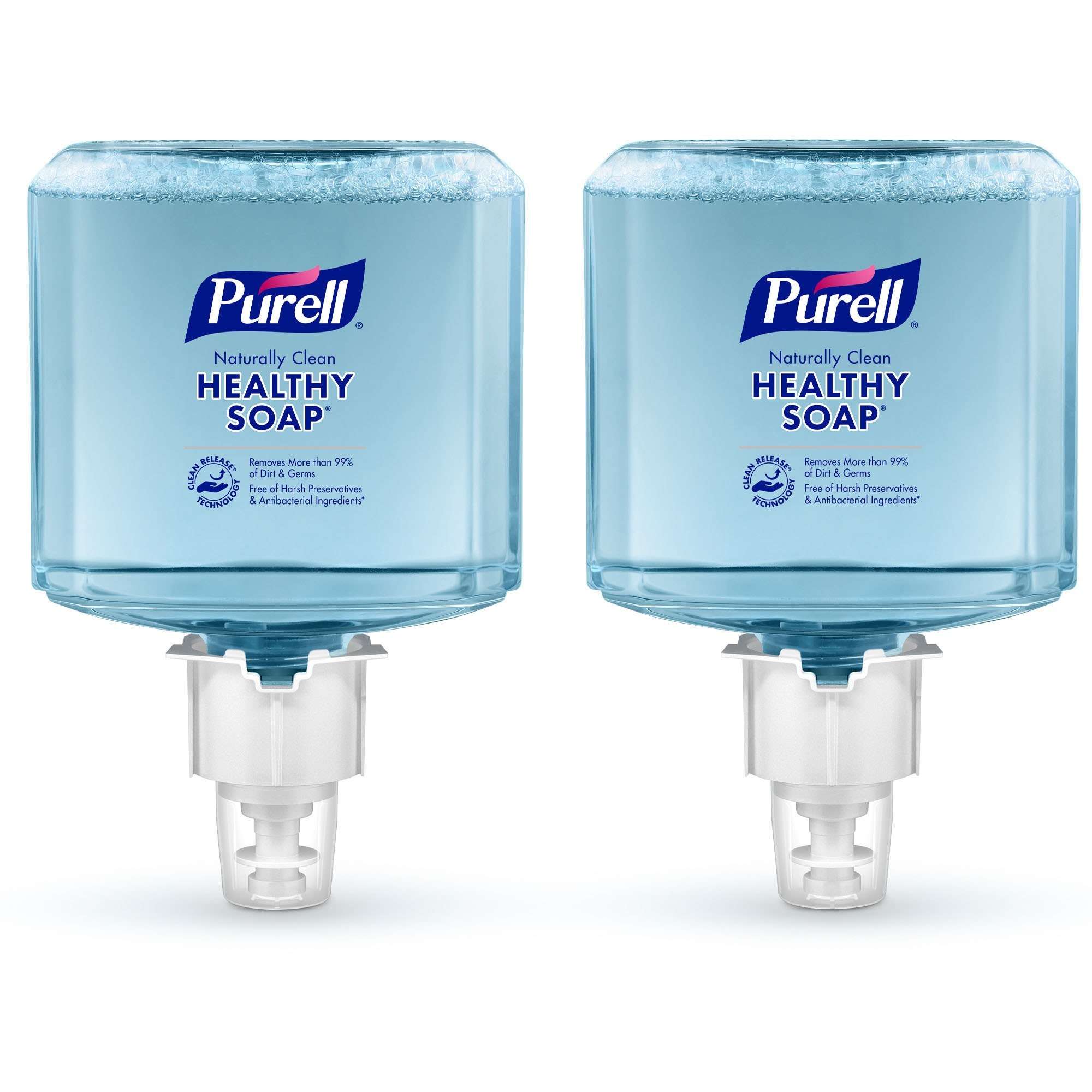 PURELL® Professional Healthy Soap ES6 Professional Foam Soap - Naturally Clean Scent - 40.6 fl oz (1200 mL) - Dirt Remover, Kill Germs - Skin - Blue - Preservative-free, Paraben-free, Phthalate-free, Dye-free, Bio-based, Quick Rinse - 2 / Carton