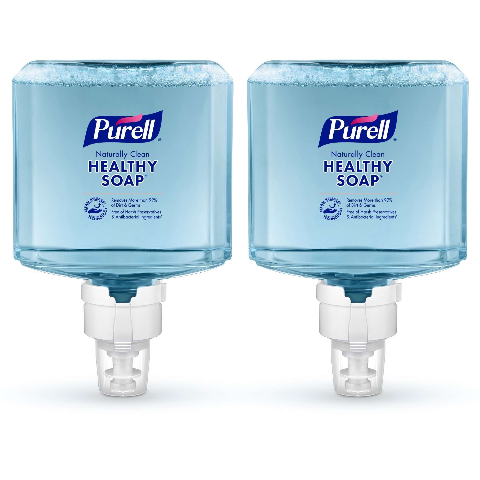 PURELL® ES8 Professional Naturally Clean Foam Soap - 40.6 fl oz (1200 mL) - Dirt Remover, Kill Germs - Skin - Blue - Preservative-free, Paraben-free, Phthalate-free, Dye-free, Bio-based - 2 / Carton