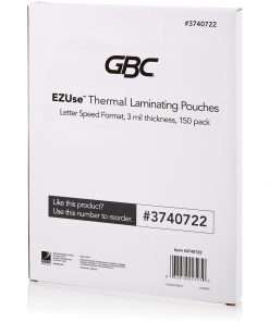 GBC Fusion EZUse Laminating Pouches - Sheet Size Supported: Letter 8.50" Width x 11" Length - Laminating Pouch/Sheet Size: 3 mil Thickness - Glossy - for Document - UV Resistant - Clear - 150 / Pack