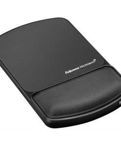 Fellowes Mouse Pad / Wrist Support with Microban&reg; Protection - 0.88" x 6.75" x 10.13" Dimension - Graphite - Polyester, Gel - Wear Resistant, Tear Resistant, Skid Proof - 1 Pack