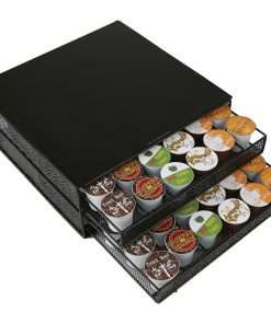 Mind Reader 72-pod Coffee Storage - 72 x Coffee Pod - 2 Drawer(s) - 5.1" Height x 13" Width12.8" Length - Black - 1 Each