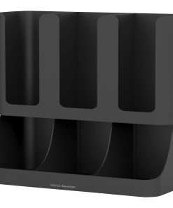 Mind Reader 6-compartment Condiment Organizer - 6 Compartment(s) - 15" Height x 11.5" Width6.5" Length - Black - Plastic - 1 Each