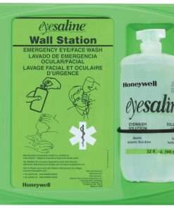 Honeywell Fendall Aline Eyewash Station - 1 quart - 8.8" x 3.1" x 14.8" - Green, Clear