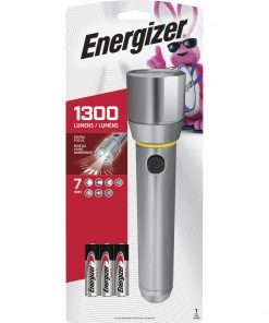 Energizer Vision HD Extra Performance Metal Flashlight with Digital Focus - AA - Metal - Chrome