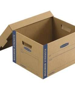 Bankers Box SmoothMove Maximum Strength Moving Boxes - Internal Dimensions: 12" Width x 15" Depth x 10" Height - External Dimensions: 12.8" Width x 16.5" Depth x 10.4" Height - Lift-off Closure - Triple End/Double Side/Double Bottom Wall - Stackable - Corrugated Paper - Kraft - For Fragile Product - Recycled - 8 / Carton