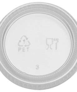 Dixie Portion Cup Lids by GP Pro - PETE Plastic - 24 / Carton - 100 Per Pack - Clear