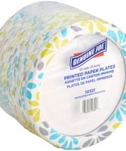 Genuine Joe Paper Plates - Disposable - Assorted - 125 / Pack