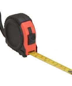 Genuine Joe Tape Measure - 12 ft Length - Imperial Measuring System - 1 Each - Red, Black