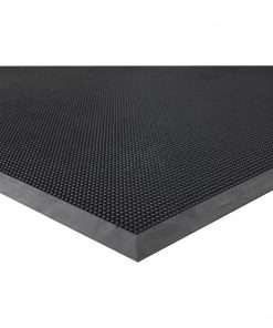 Genuine Joe Brush Tip Scraper Mat - Indoor, Outdoor - 60" Length x 36" Width x 0.40" Thickness - Rectangle - Rubber - Black