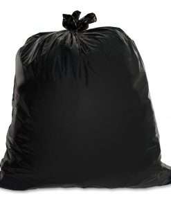 Genuine Joe Heavy-Duty Trash Can Liners - 60 gal Capacity - 39" Width x 56" Length - 1.50 mil (38 Micron) Thickness - Low Density - Black - Plastic Resin - 96/Pallet - Office Waste, Can, Debris