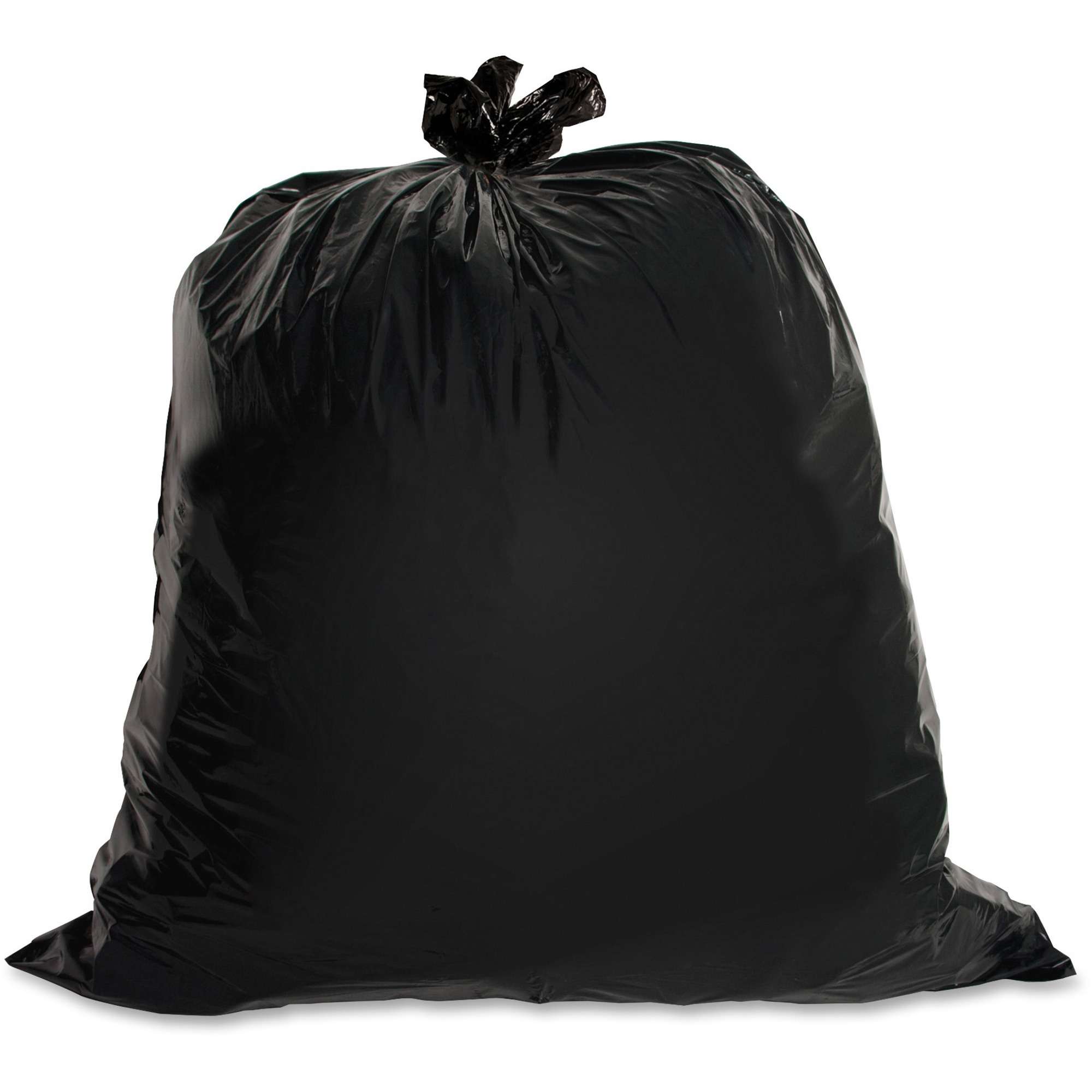 Genuine Joe Heavy-Duty Trash Can Liners - 60 gal Capacity - 39" Width x 56" Length - 1.50 mil (38 Micron) Thickness - Low Density - Black - Plastic Resin - 96/Pallet - Office Waste, Can, Debris