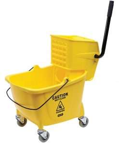 Genuine Joe 35-quart Mop Bucket & Wringer Combo - 35 quart - Comfortable - 21" x 16" x 14" - Yellow - 18 / Pallet