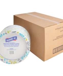 Genuine Joe Printed Paper Plates - 125 / Pack - Disposable - Assorted - 500 / Carton
