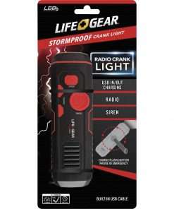 Life+Gear Stormproof Crank Light - Red, Black