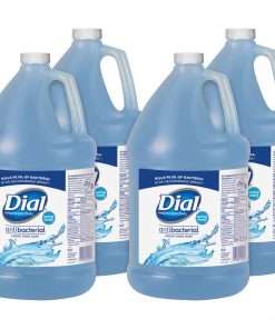 Dial Spring Water Scent Liquid Hand Soap - Spring Water Scent - 1 gal (3.8 L) - Kill Germs - Hand - Blue - 4 / Carton