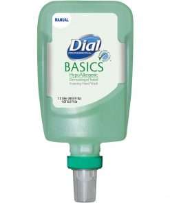 Dial FIT Manual Refill Basics Foam Hand Wash - 40.6 fl oz (1200 mL) - Pump Bottle Dispenser - Kill Germs - Hand - Green - 3 / Carton