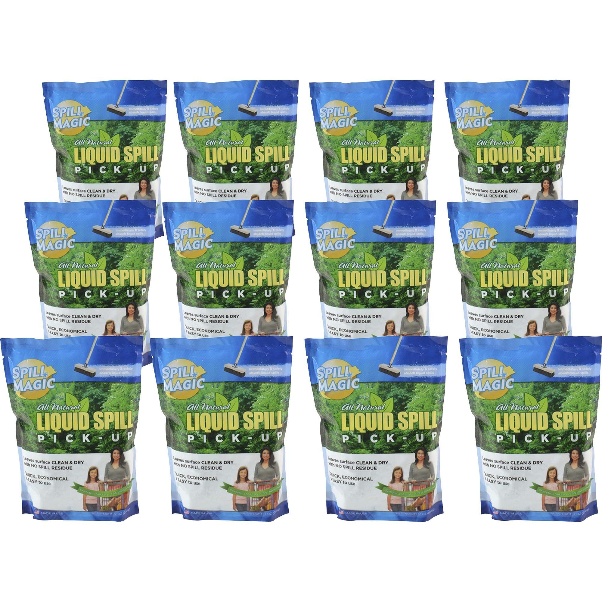 First Aid Only Spill Magic Single-use Absorbent - 12/Carton - Blue