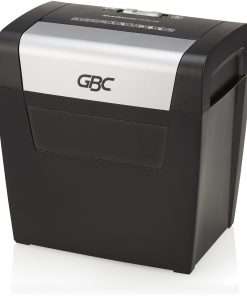 GBC ShredMaster PX06-04 Super Cross-Cut Paper Shredder - Non-continuous Shredder - Super Cross Cut - 6 Per Pass - for shredding Staples, Paper Clip - P-4 - 5.90 ft/min - 9" Throat - 3 Minute Run Time - 3.96 gal Wastebin Capacity - Black, Chrome