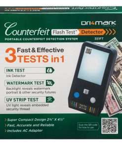 Dri Mark Flash Test Counterfeit Detector - Ultraviolet, Watermark, Ink - 1 Second - Black - 1 Each